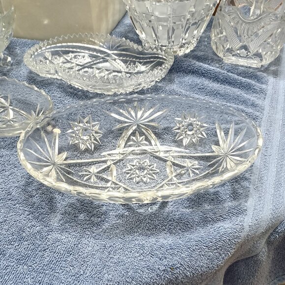 Vintage Anchor Hocking Star Of David Glass Dish ( EPAC ) 9 x 5.75 X 2 - Picture 3 of 6